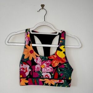 Floral Cotton on Sports Bra